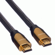 Roline premium câble hdmi ultra hd avec ethernet, 4k, m/m, noir, 1 m_2