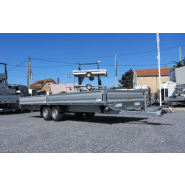 Remorque plateau - Humbaur HT 306221 GR - 2 essieux, roues dessous, ridelles alu, 3000 kg PTAC_2