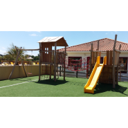 Structure de jeux en poteaux de robinier - Très durable et adaptée à l'extérieur - Conforme EN 1176_3