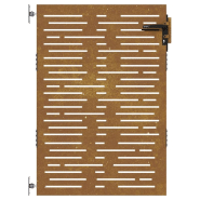 Vidaxl portail de jardin 85x150 cm acier corten conception de carré 153247_2