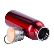 Gourde de sport - acier inoxydable coloré - bouchon en bambou - 750 ml_2