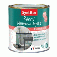 Peinture meuble et boiserie - SYNTILOR blanc mat 0.5 L - sans sous-couche, anti chocs, rayures, taches_2
