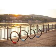 Arceau urbain Gomez - mmcité 1 a.S. - acier galvanisé, enveloppe caoutchouc - hauteur 845 mm_3