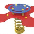 Jeu Ressort Trèfle pour Enfants de 1 à 12 ans en Polyéthylène UV - Modèle Dauphin, Éléphant, Poisson_2