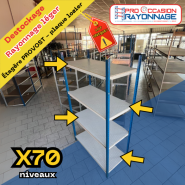 Lot rayonnage léger - niveau en plaque Lozier - 74 montants + 70 niveaux - Provost_2