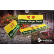 Panneau villes et villages fleuris - signalisation personnalisable avec 1 à 4 fleurs_2