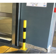 Poteau de protection robuste - sécurise installations et identifie espaces piétons - acier épaisseur 3 mm - hauteur 1000 mm_2