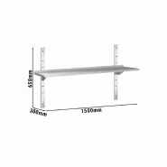 Etagères murales en inox 1 niveau Profondeur 300 mm - 1500_2