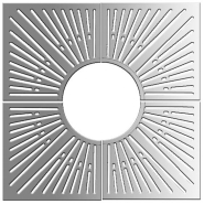 Grille d'arbre en fonte ductile FGS 500 à poser sur cadre acier en 2 parties - Série lourde - THAÏS_2