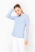 Polo piqué manches longues femme - Réf: K257 - Kariban - 100% coton - Coupe cintrée_2