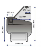 Vitrines multi services - Froid semi ventilé - Profondeur 900 mm - ROMA 150-VD-SG_2