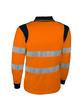 Polo haute visibilité orange et bleu - 100% polyester bird-eye - 150g/m2 - Normes EN ISO 13688 et EN ISO 20471_2