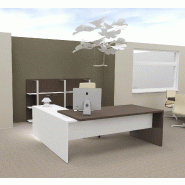 Bureau d'angle T45 avec caisson - Quadrifoglio. - 200, Droite, Eucalyptus 53_3
