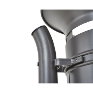 Corbeille publique Vanoise - 40 litres - Réf : 208203.Gpro - acier avec pied latéral à scellement direct_2