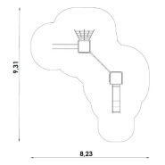 Toboggan avec jeux éducatifs pour aire de jeux, conforme EN1176 - Référence BT11627_2