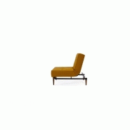 Innovation Living - Fauteuil convertible Splitback Styletto - Lit 90x115 cm - Pieds fuseau noyer - Tissu Elegance Burned Curry_2