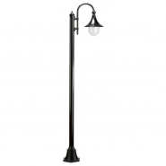 Lampadaire de parc trom ip43 e27 42w noir livré avec son mat hauteur de 1945 mm_2