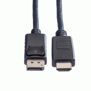 Roline câble displayport dp - hdtv, m/m, noir, 2 m_2