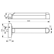Serrure anti-panique S-PUSH 1 point réversible - laqué blanc - norme CE NF EN1125 - marque THIRARD_2