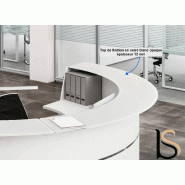 Banque d'accueil courbe Glass - Quadrifoglio. - Blanc_2