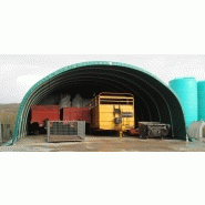 Tunnel de stockage / ouvert / structure en acier / couverture en pvc / ancrage au sol avec platine_2