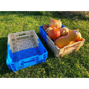 Bac ajouré emboitable de récolte - 25L, 20kg - Polyéthylène haute densité_2