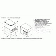 Caisson mobile exécutif Mito - MDD - Blanc, 3 tiroirs_2