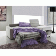 Canapé d'angle réversible express Sidney Deluxe - Cuir vachette blanc cassé - Sommier à lattes - Matelas 16 cm_2