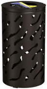 Corbeille Venise tri sélectif 2 flux - Ø450 x Hauteur 845 mm - 2 sacs de 60L - Acier et tôle_2
