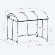 Abri sécurisé Dôme Livré avec un panneau solaire + spot (détecteur de présence uniquement la nuit)_2