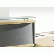 Banque d'accueil OBADE - Forme en S - Référence OBADE1670 - Fabricant CLEN - Stratifié poirier du Calvados_2