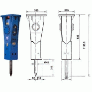 Brise-roche hydraulique Hydra série THOR - pointe et burin - de 62 à 1700 kg_2