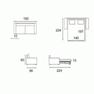 Canapé convertible 3 places Allure - Matelas 16 cm - Sommier à lattes 140 cm - Renatonisi - Tissu microfibre marron_2