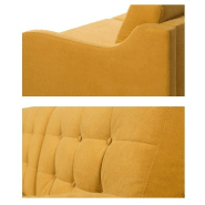 Canapé convertible express POL 160x190 cm - dossier capitonné - tissu personnalisable - matelas 13 cm - ouverture rapide_2