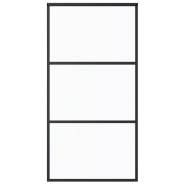 Vidaxl porte coulissante et quincaillerie verre et aluminium 102x205cm 3081942_2