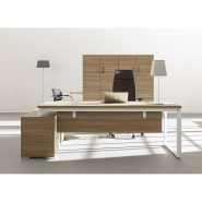 Bureau de direction avec retour - qualité exceptionnelle - décor stratifié bois - Réf AVN2010DPNT-AVF15NT-AVNDPNT_2
