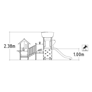 Structure multi-jeux 3 à 5 ans - Unimini Apista - 8047371 - Hags - Poteaux acier PC et panneaux HPL_2