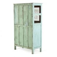 96001000518 - Meuble présentoir antique Francisco Segarra - 88x43xH148cm - Bois, vitrine en cristaux sérigraphiés_2