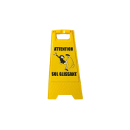 Chevalet de signalisation - attention sol glissant - lot de 3 - BCS-YELLOW-GX3_2
