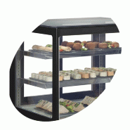 Comptoir réfrigéré LPD1500F/BLACK - haut de gamme avec vitre double vitrage et froid ventilé_2