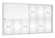 Vitrine intérieur coulissante anodisée - aluminium anodisé argent - 8 à 12 A4 - Fabrication Française_2
