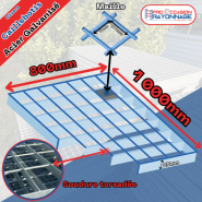 Caillebotis en acier galvanisé 1000mmx800mm - [Maille Configurable]_2