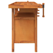 Vidaxl établi avec tiroirs et étaux 162x62x83 cm bois massif d'acacia 153324_2