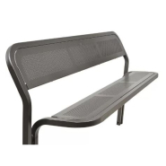 Banc public Conviviale en tôle perforée - épaisseur 2 mm - longueur 2000 mm - structure en tube acier_2