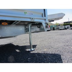 Remorque plateau - Humbaur HT 256121 - 2 essieux, roues dessous, ridelles alu, 6100x2100 mm