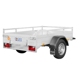 MAC ALU PRO SARIS MP 205 133 1350 1 - PTAC 1350 Kg - 1 essieu Freiné - 205 X 133 cm - Reference MCALU PRO BV135 - Remorque neuve, aluminium, bricolage/jardinage/vacances