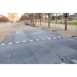 Plaques de roulage plastique  pour chemins d'accès, cheminements piétons et plateformes temporaires - disponible en vente et en location - PLAQ'ECO