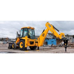 Tracto-pelle standard avec 4 godets et 4 roues motrices - Aménagement paysager, creusement, nivellement, et plus