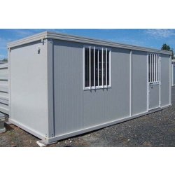 Bungalow série confort - démontable - 6.14m x 2.40m - structure acier galvanisé et panneaux calorifugés