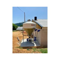 Silo d'aliment d'élevage à cône axial translucide - Ø1900 ou Ø2325 - Capacité 3.5, 5, 6.3 et 8m3 - Babystar 320 & 700